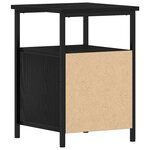 vidaXL Tables de chevet 2 pièces Chêne noir 34 x 35 5 x 50 cm Bois d'ingénierie