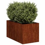 vidaXL Jardinière rouillé 40x80x40 cm acier inoxydable