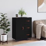vidaXL Buffet noir 69 5x34x90 cm bois d'ingénierie