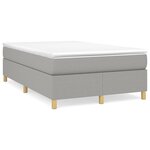 vidaXL Cadre de lit Gris clair 120x200 cm Tissu