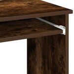 vidaXL Bureau avec étagères chêne fumé 84x40x78 cm bois d'ingénierie