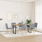 vidaXL Chaises à manger lot de 6 gris clair tissu