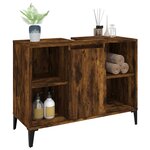 vidaXL Meuble d'évier chêne fumé 80x33x60 cm bois d'ingénierie