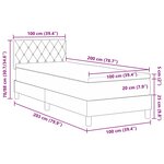 Lit à ressort vidaXL avec matelas et LED Noir 100x200 cm Velours