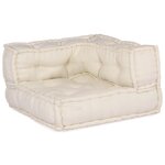 vidaXL Canapé modulaire 3 Pièces Crème tissu