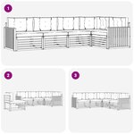 vidaXL Ensemble de canapés d'extérieur 5 pc Naturel et Beige