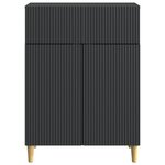 vidaXL Buffet avec tiroir Noir 66 x 34 5 x 90 cm Bois d'ingénierie