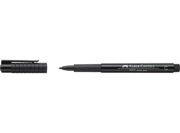 Feutre pitt artist pen pte 1 5 mm noir x 10 faber-castell