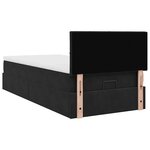 vidaXL Cadre de lit ottoman avec matelas noir 80x200 cm velours
