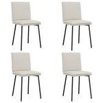 vidaXL Chaises à manger lot de 4 Crème Velours