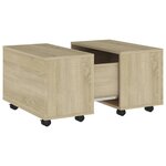 vidaXL Table basse chêne sonoma 60x60x38 cm bois d'ingénierie