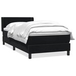 vidaXL Sommier à lattes de lit avec matelas noir 80x210 cm velours