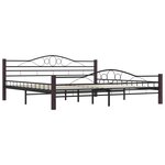 vidaXL Cadre de lit sans matelas noir métal 200x200 cm