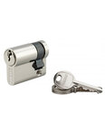THIRARD - Demi-cylindre de serrure SA UNIKEY (achetez-en plusieurs  ouvrez avec la même clé)   30x10mm  3 clés  nickel - THIRARD