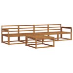 vidaXL Ensemble de canapés d'extérieur 5 Pièces Naturel