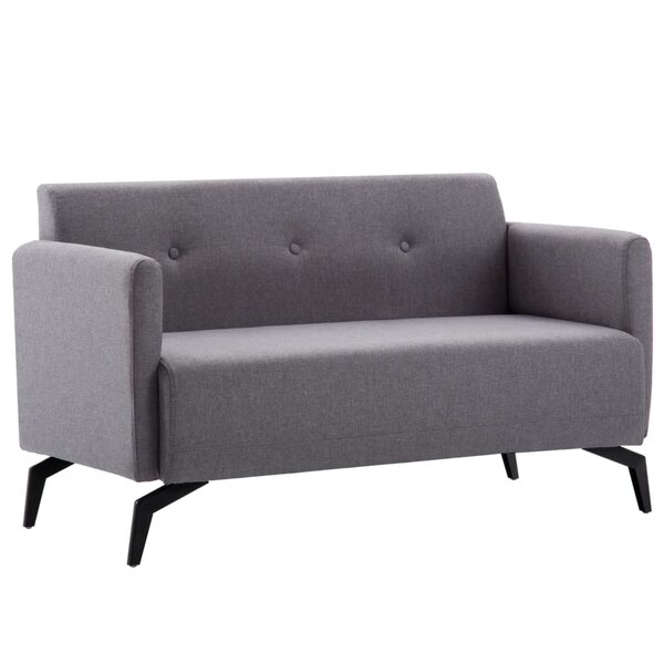 vidaXL Canapé à 2 places revêtement en tissu 115x60x67 cm gris clair