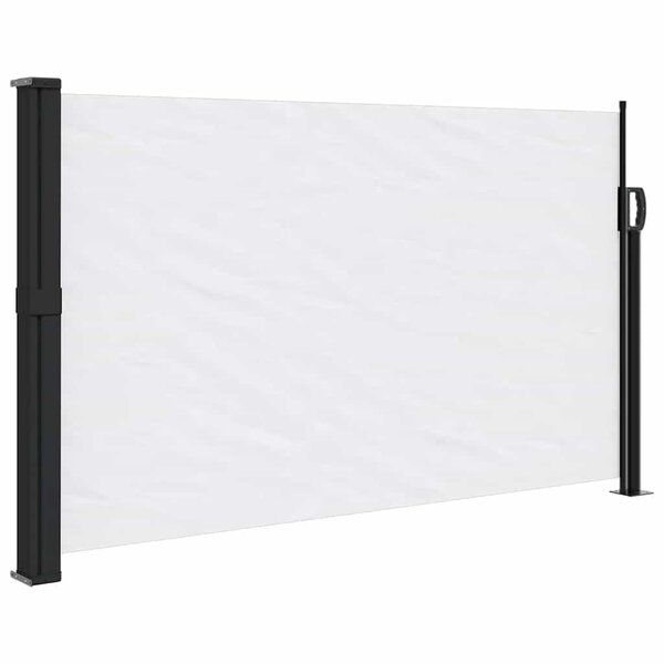 vidaXL Auvent latéral rétractable blanc 120x600 cm