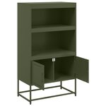 vidaXL Buffet haut vert olive 68 5x38 5x123 5 cm acier