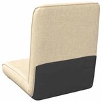 vidaXL Fauteuil de sol ajustable Crème Tissu