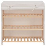 vidaXL Armoire à chaussures avec housse Blanc 79x40x80 cm  Tissu