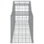 vidaXL Paniers à gabions arqués 10 Pièces 300x50x60/80 cm fer galvanisé