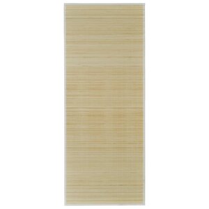 vidaXL Tapis en bambou naturel à latte rectangulaire 80 x 200 cm