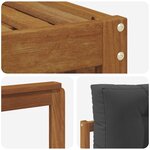 vidaXL Ensembles de canapés avec coussin 6 Pièces Naturel et Anthracite
