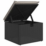 vidaXL Salon de jardin 9 Pièces avec coussins noir résine tressée