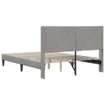 vidaXL Cadre de lit avec tête de lit Gris clair 160 x 200 cm Velours