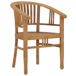 vidaXL Chaises de jardin lot de 2 Bois de teck solide