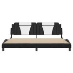 vidaXL Cadre de lit Viana sans matelas noir et blanc 200x200 cm similicuir