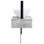 vidaXL Basin de lavage mural Gris béton 40 x 35 x 39 cm