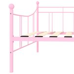 vidaXL Cadre de lit de repos Rose Métal 90 x 200 cm