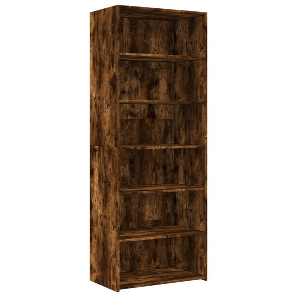 vidaXL Buffet haut chêne fumé 70x41x185 cm bois d'ingénierie