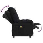 vidaXL Fauteuil de massage Noir Tissu