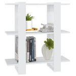 vidaXL Bibliothèque/Séparateur de pièce Blanc 80x30x87 cm