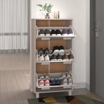 vidaXL Armoire à chaussures HAMAR Blanc 59 5x35x117 cm Bois de pin