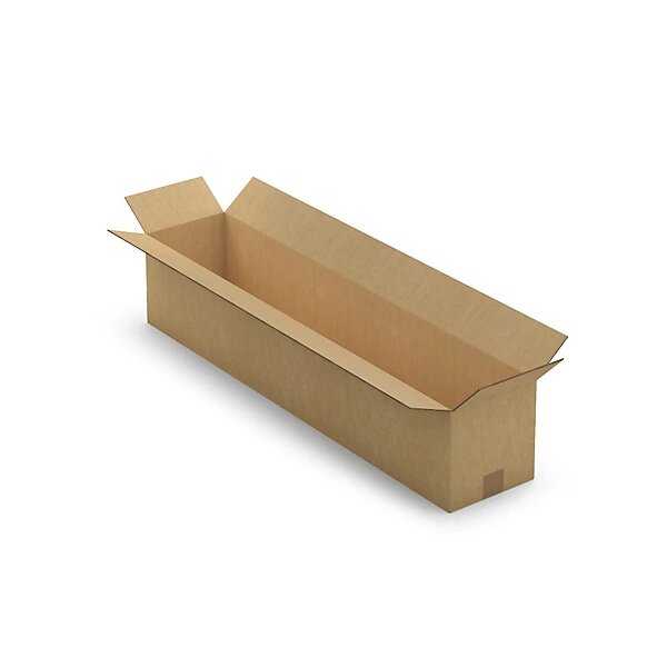 Caisse carton longue double cannelure à grande ouverture raja 100x20x20 cm (lot de 10)