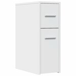 vidaXL Armoire de salle de bain étroite avec roulettes blanc