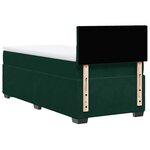 vidaXL Sommier à lattes de lit et matelas Vert foncé 80x200 cm Velours