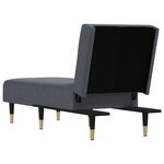 vidaXL Chaise longue gris foncé velours