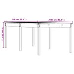 vidaXL Table de jardin 203 5x100x76 cm bois massif de pin