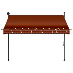 vidaXL Auvent manuel rétractable avec LED 250 cm Orange et marron