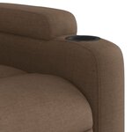 vidaXL Fauteuil inclinable de massage électrique marron tissu