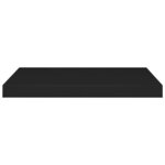 vidaXL Étagères murales flottantes 2 Pièces noir 60x23 5x3 8 cm MDF