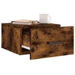vidaXL Tables de chevet murales 2 Pièces chêne fumé 35x35x20 cm