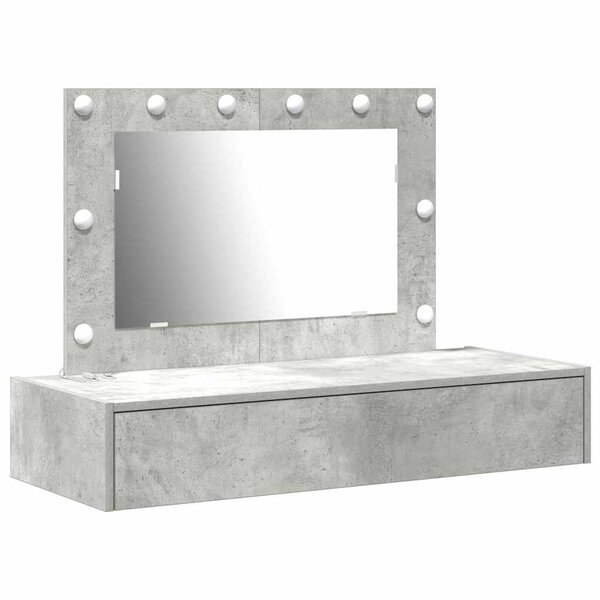 vidaXL Table de Toilette Gris 100 x 40 x 70 cm Bois d'ingénierie
