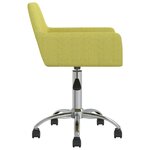 Vidaxl chaises pivotantes de salle à manger 2 pièces vert tissu