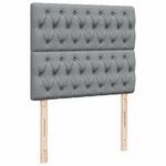 vidaXL Sommier à lattes de lit avec matelas Gris clair 120x200cm Tissu