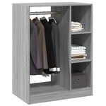 vidaXL Garde-robe sonoma gris 77x48x102 cm bois d'ingénierie